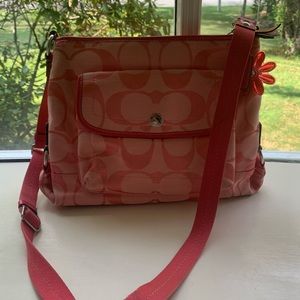 Coral Coach Crossbody